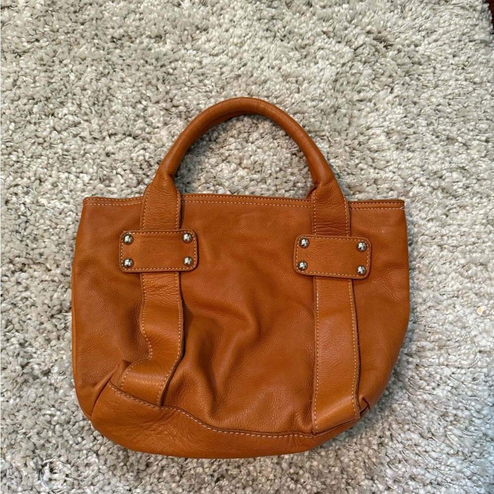Elegant Tan Leather Tote Bag